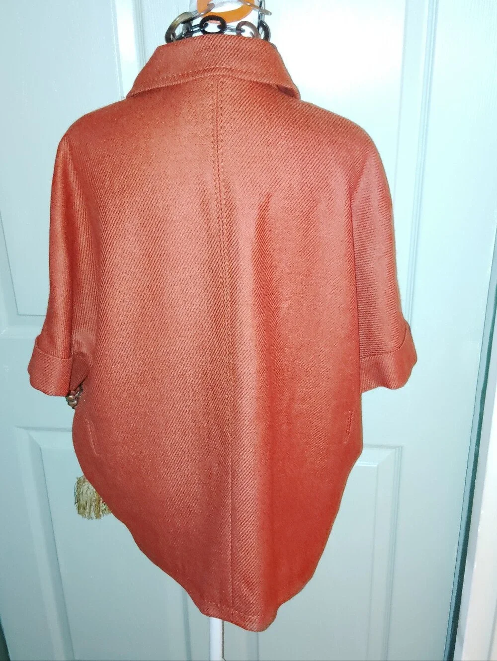 $2795 NWT Rena Lange Jacket Vest Orange Sz 34 Fits 6 Or Small Wool Cashmere - Picture 7 of 11